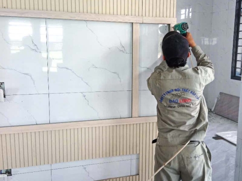 Thi công nội thất gỗ công nghiêp nhà Chị Mai Tây Ninh