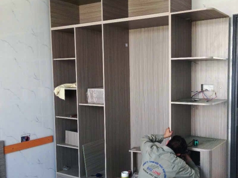 Thi công nội thất gỗ công nghiêp nhà Chị Mai Tây Ninh