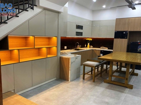 Thiết kế và thi công nội thất nhà phố hiện đại nhà Anh Sơn - Long Thành