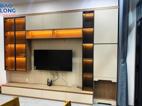 Thiết kế và thi công nội thất nhà phố hiện đại nhà Anh Sơn - Long Thành