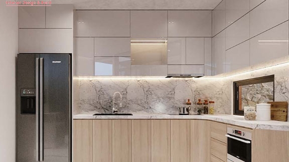 5 mẫu tủ bếp chữ L sang trọng và tiện nghi cho không gian hiện đại