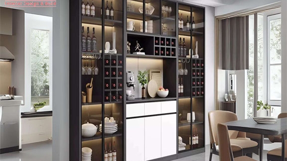 Tủ rượu góc tường – tối ưu không gian, nâng tầm phong cách