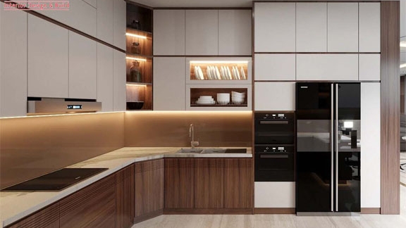 Tủ bếp gỗ công nghiệp – lựa chọn tối ưu cho không gian bếp hiện đại