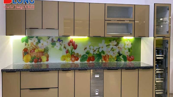 Tủ bếp nhôm cánh kính – giải pháp hiện đại cho không gian bếp