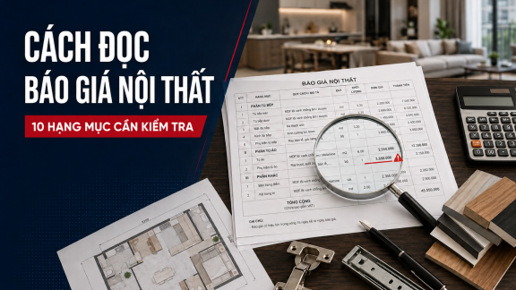 Cách đọc báo giá nội thất: 10 hạng mục cần kiểm tra để tránh phát sinh
