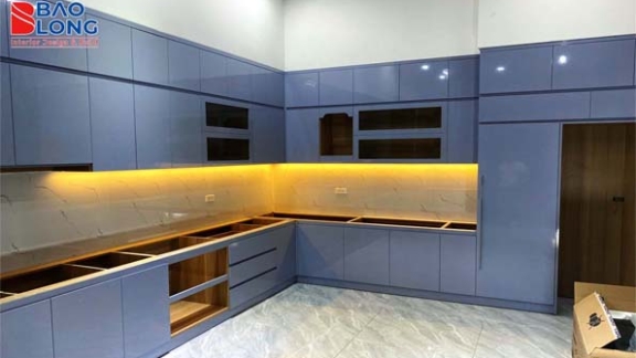 Thi công nội thất gỗ công nghiêp nhà Chị Mai Tây Ninh