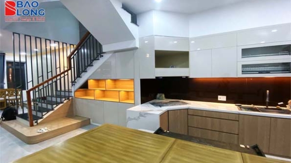 Thiết kế và thi công nội thất nhà phố hiện đại nhà Anh Sơn - Long Thành