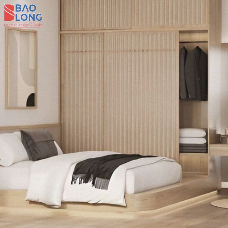 phòng ngủ phong cách japandi thanh lịch