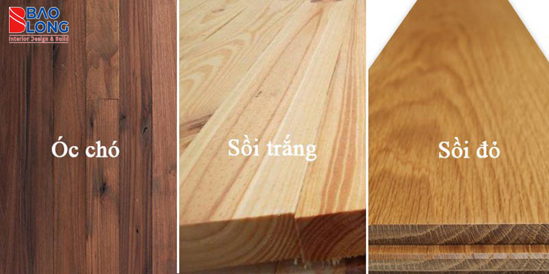 So sánh trực quan giữa gỗ óc chó và gỗ sồi qua màu sắc và vân gỗ đặc trưng