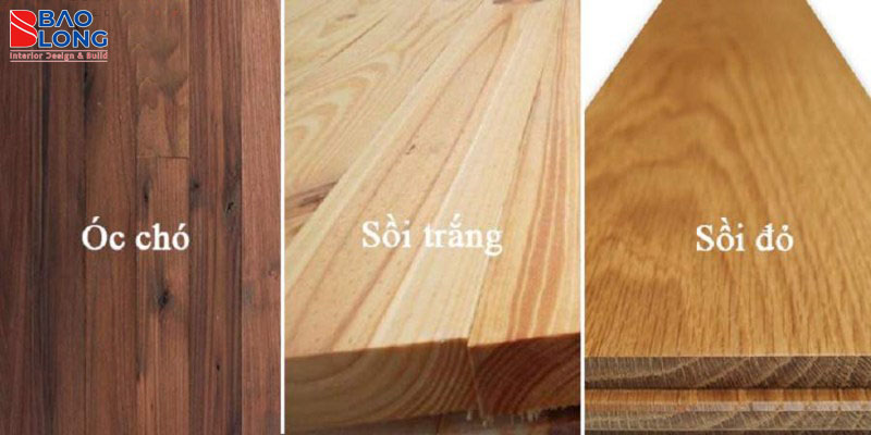 Vân gỗ tự nhiên cận cảnh (gỗ sồi, óc chó)