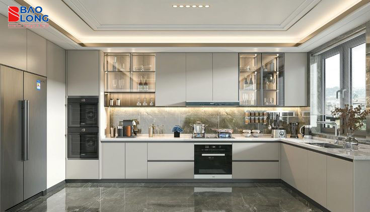 Thiết kế kệ bếp tối giản nhưng đầy đủ công năng