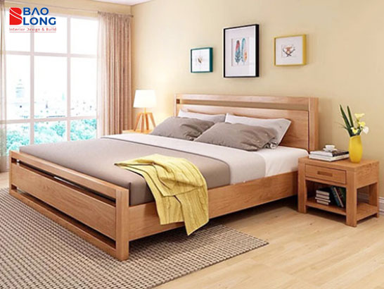 Giường gỗ sồi Nga 1m6 phù hợp với căn hộ nhỏ