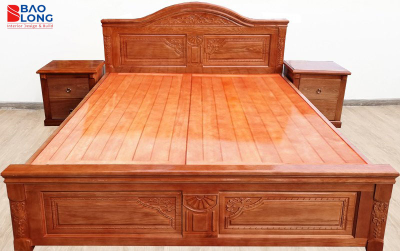 Kiểu dáng giường gỗ sồi Nga phong cách tân cổ điển