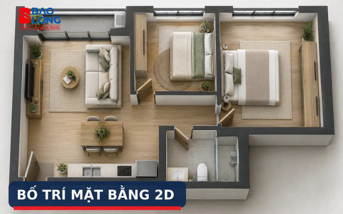 Bản vẽ bố trí mặt bằng căn hộ đã ẩn thông tin khách hàng.