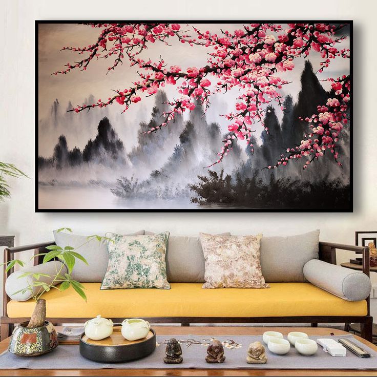 Bộ tranh treo tường tối giản mang phong cách nghệ thuật đương đại.
