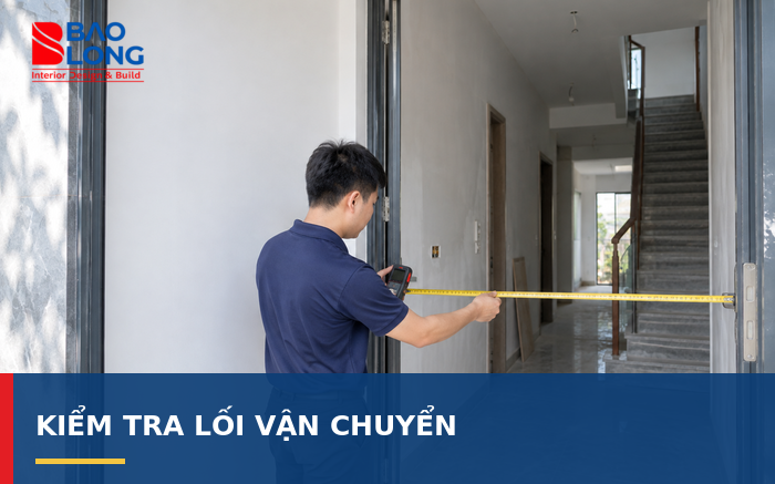 Ảnh đo cửa, hành lang, thang máy hoặc cầu thang trên tuyến vận chuyển.