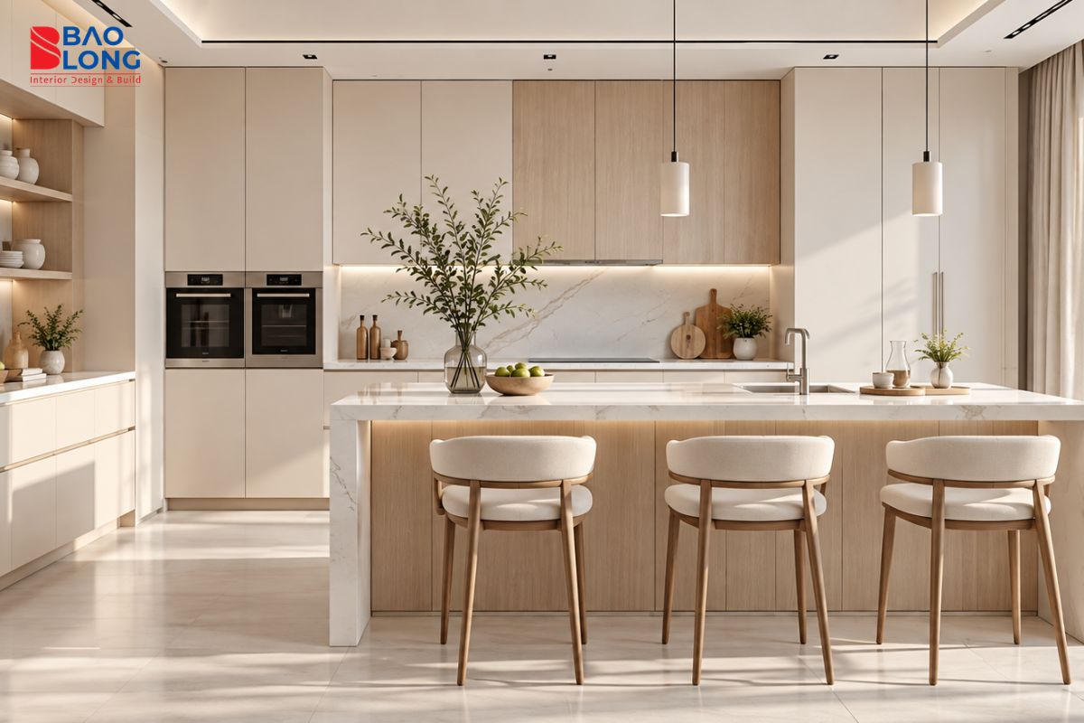 Thiết kế nội thất phòng khách phong cách tối giản