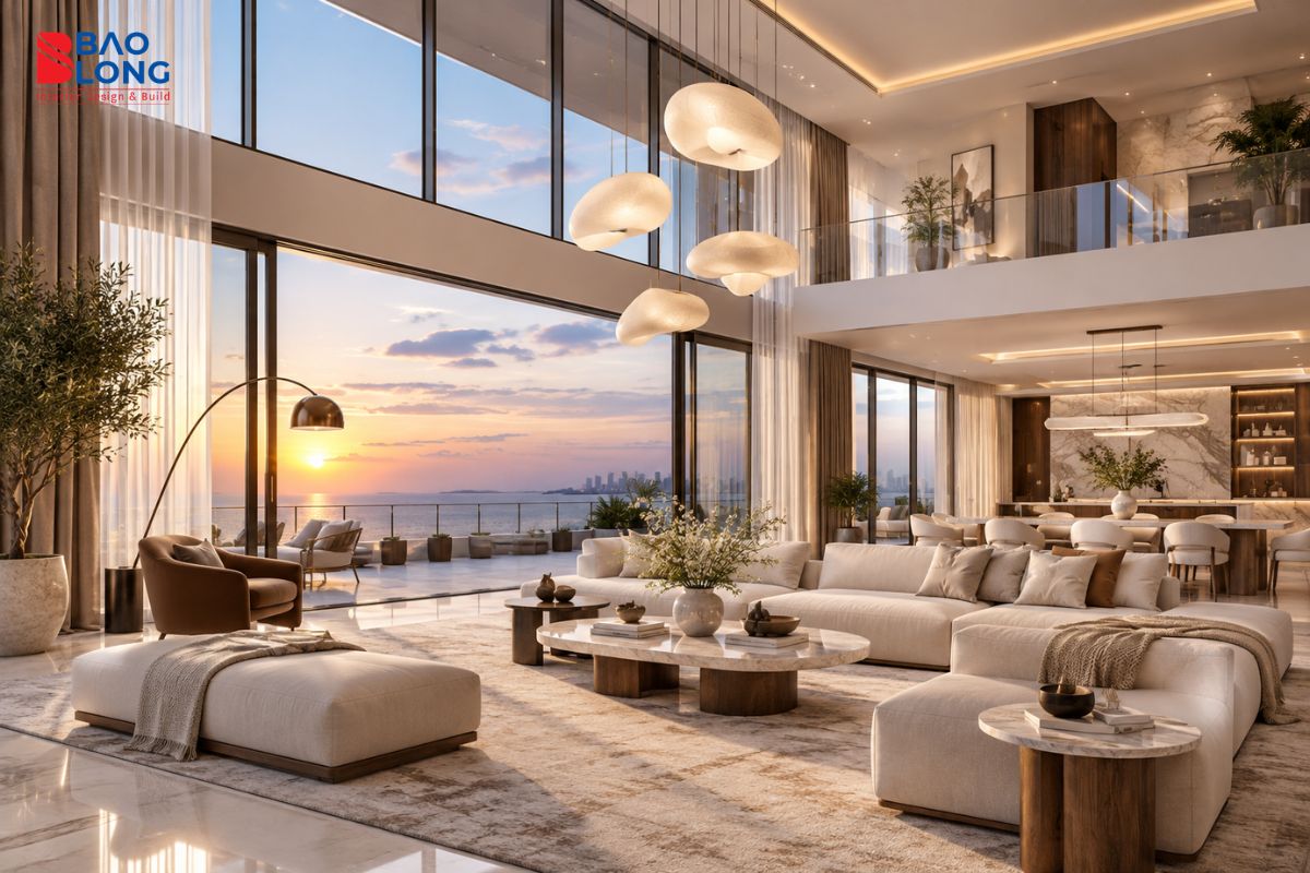 Thiết kế nội thất Penthouse diện tích 200m2