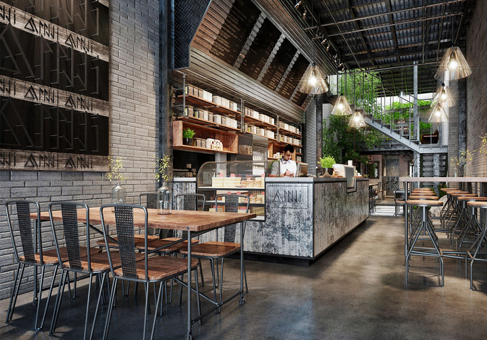 nội thất quán cafe