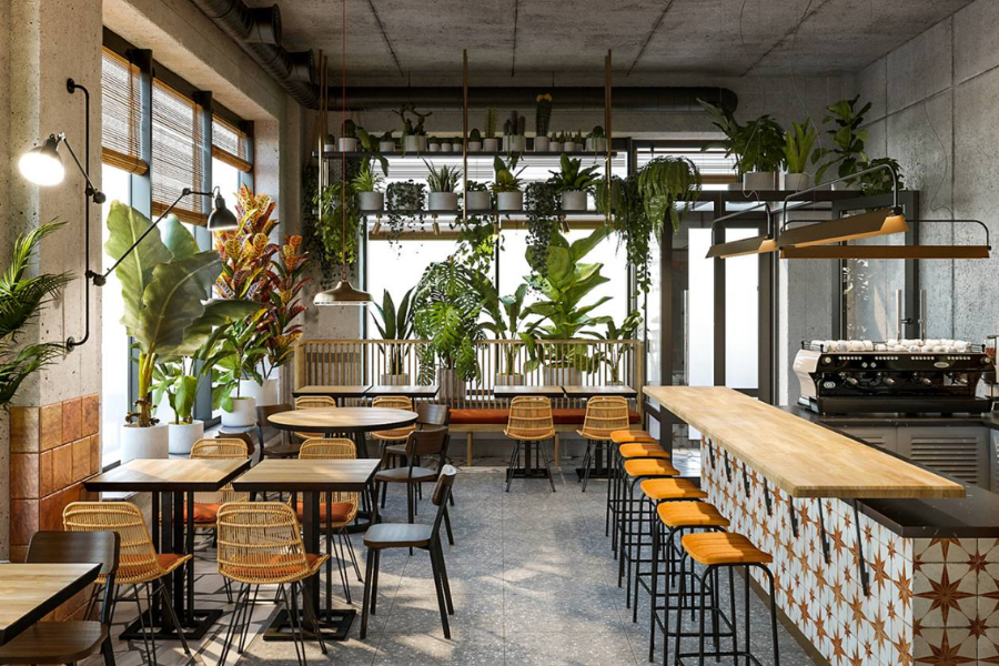 nội thất quán cafe